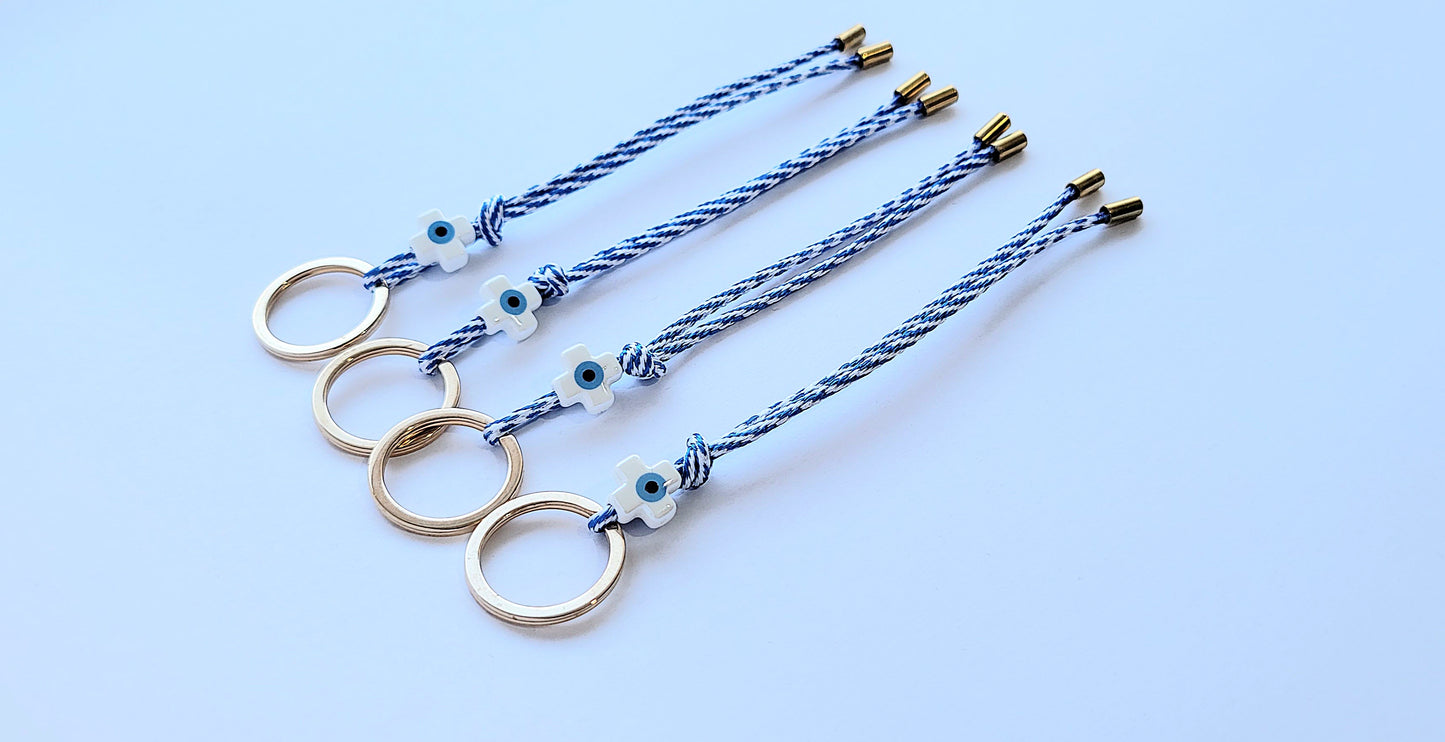10 pcs Evil eye key chain. Baptism favors.